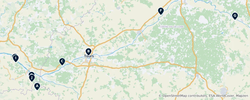 Map of Loire Valley Ruins & Archaeology