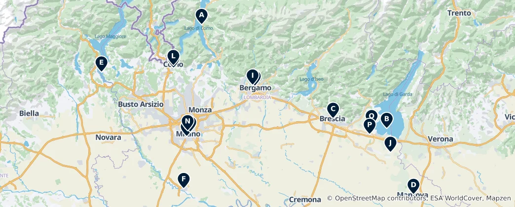 Mapa Castles and Fortresses