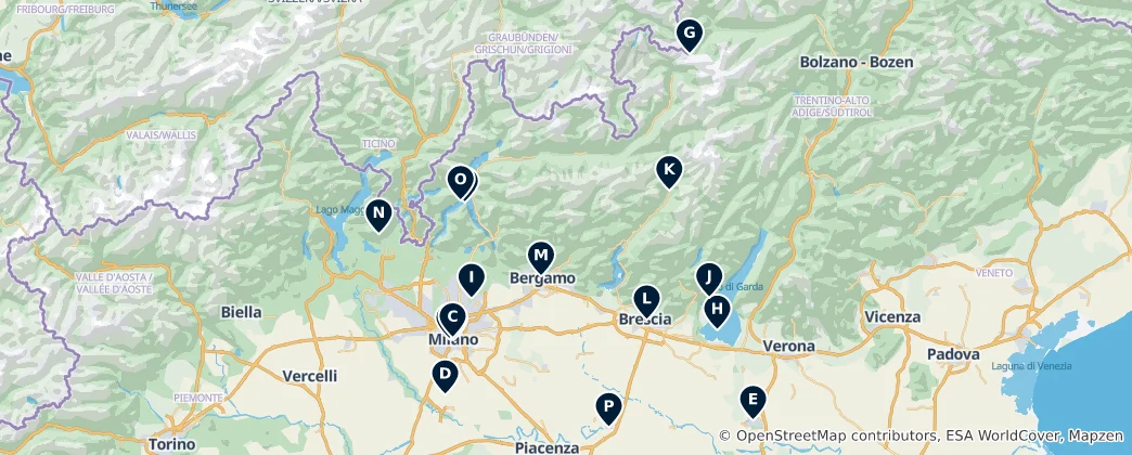 Map of Lombardy Essentials