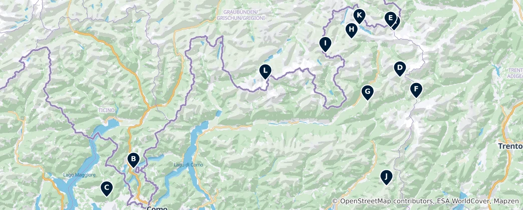 Map of Mountain Adventures