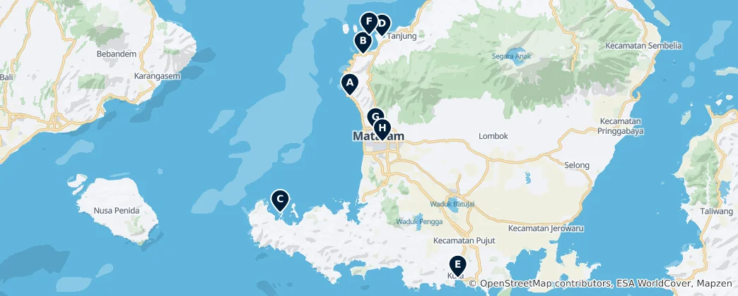 Kaart van Diving & Water Parks