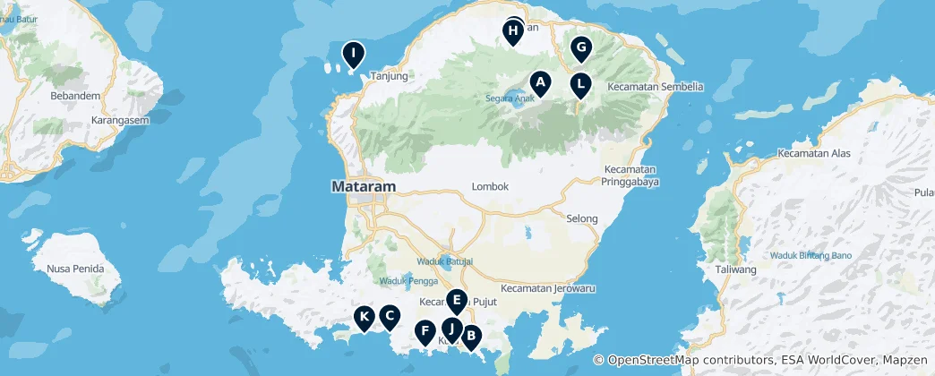 Mapa Lombok Essentials