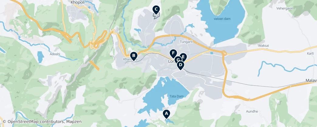 Lonavala Essentials — Mapa
