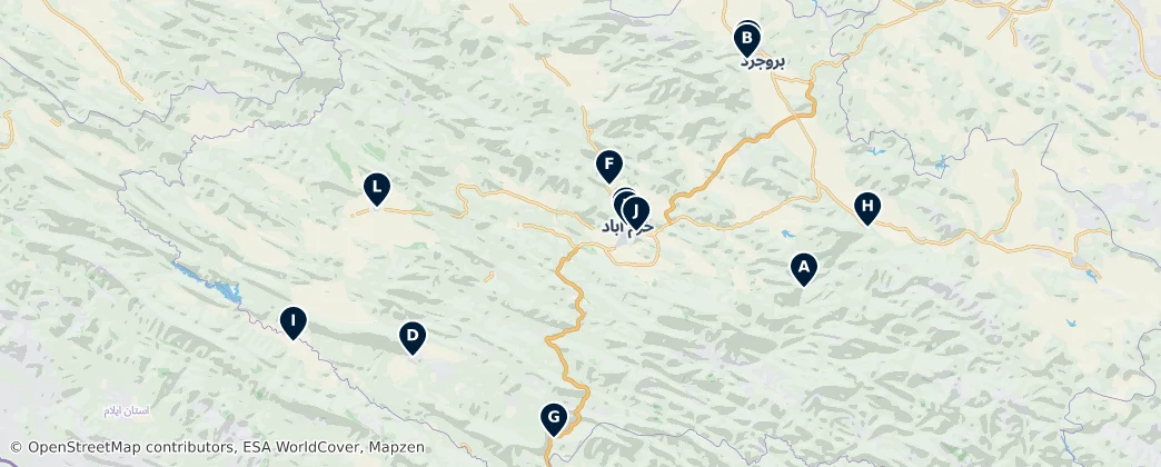 Lorestan Province Essentials – Mapa