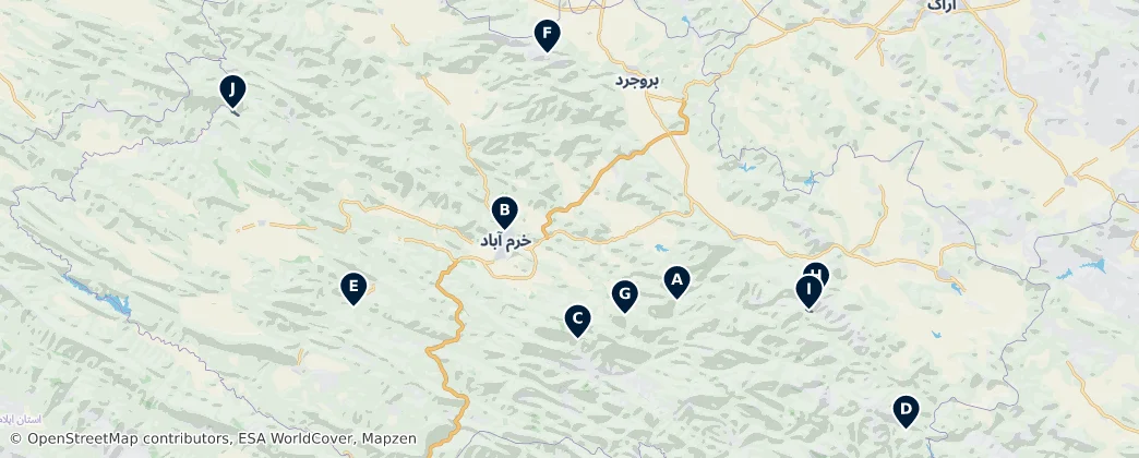 Zagros Natural Wonders — 地图