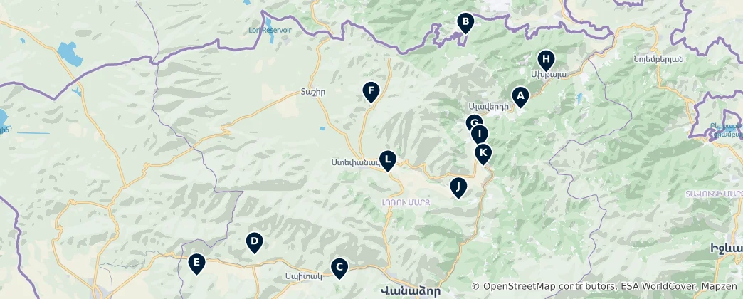 Map of Historic Churches & Monasteries