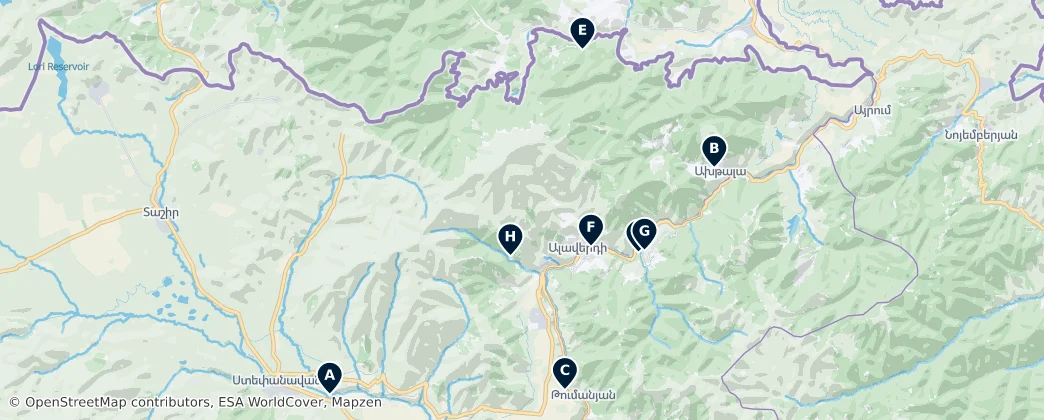 Carte de Historic Sites of Lori