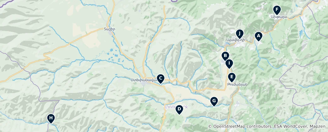 Mapa Lori Province Essentials