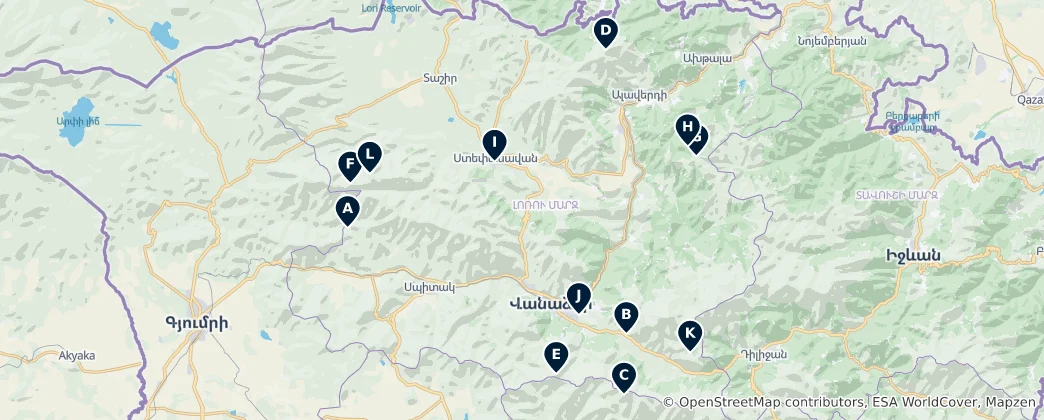 Map of Mountains and Nature
