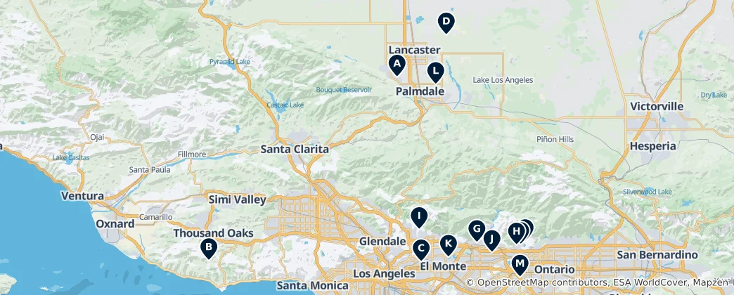 Mapa Top Golf Courses