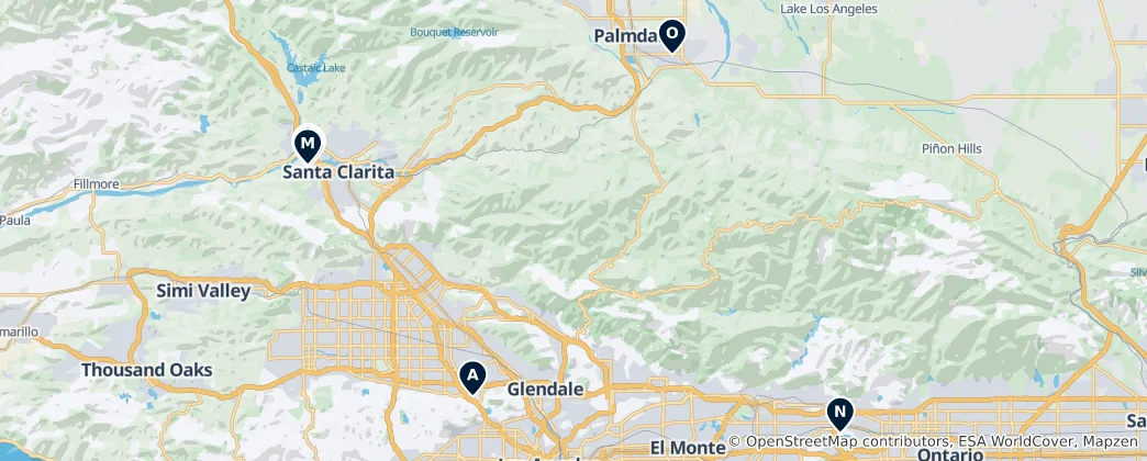 Mapa Top Theme Parks & Coasters