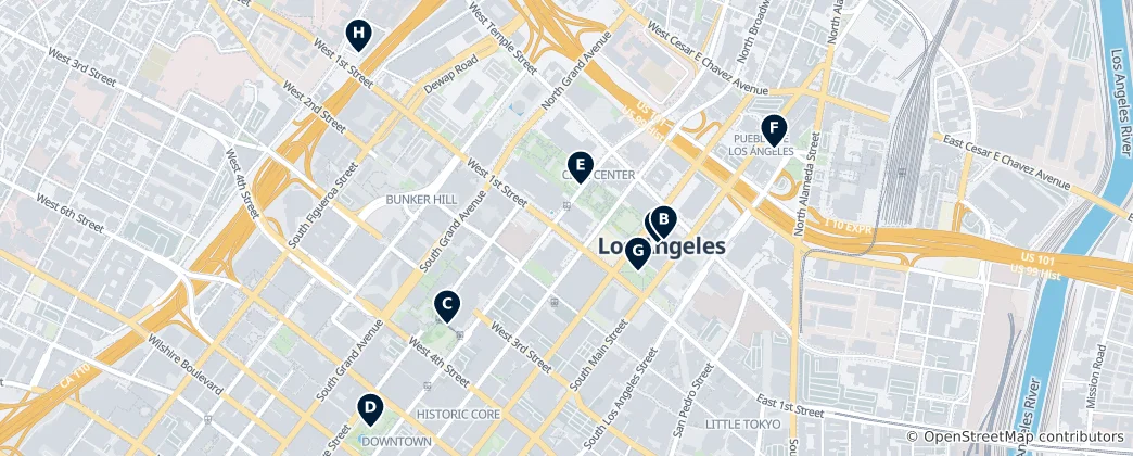Map of LA Views and City Parks