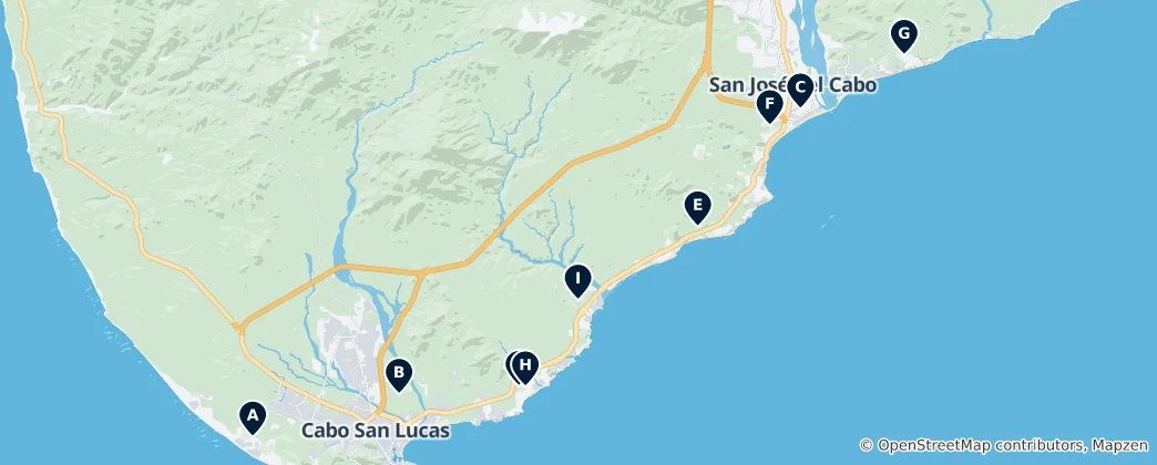 Mapa Los Cabos Golf Courses