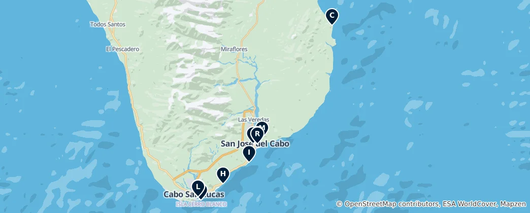 Mappa di Los Cabos Must-Sees