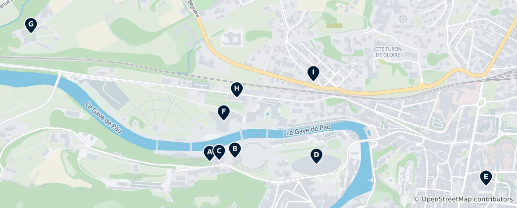 Kaart van Religious Sites of Lourdes