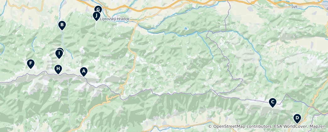 Mapa Esencja Niżnych Tatr