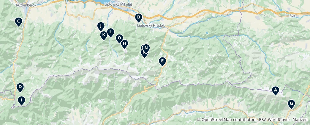 Map of Scenic Viewpoints & Guideposts
