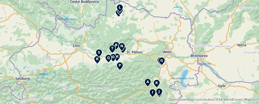 Map of Austrian Architectural Gems