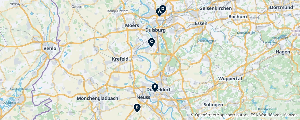 Karte von Versteckte Juwelen