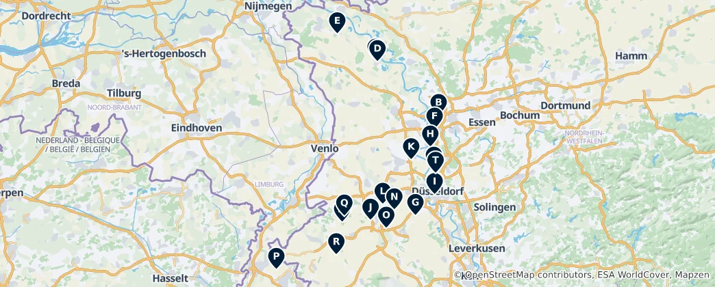 Mappa di Lower Rhine Region Essentials