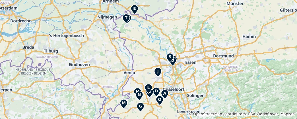 Mapa Museums and Galleries