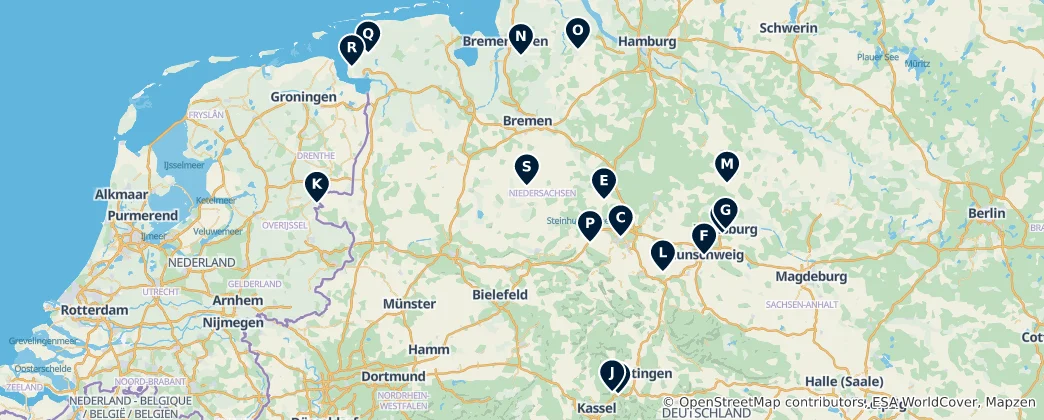 Mappa di Architectural Wonders