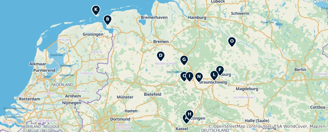 Map of Historic Religious Sites