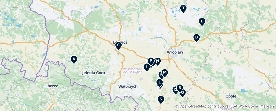 Mappa di Castles and Palaces