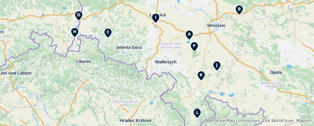 Map of Lower Silesia Unmissables