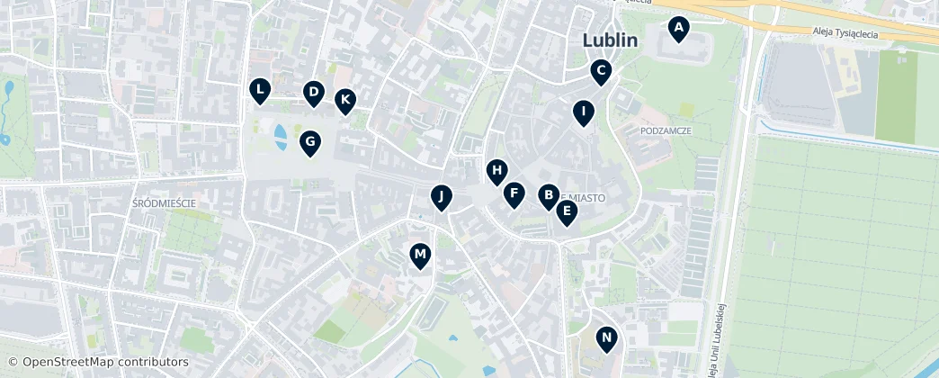 Lublin's Historic Treasures — 地图