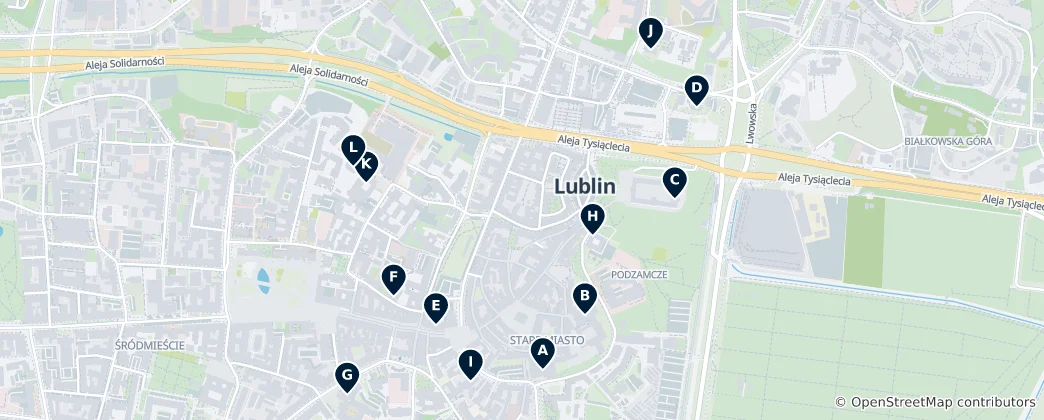 Map of Lublin's Sacred Sites