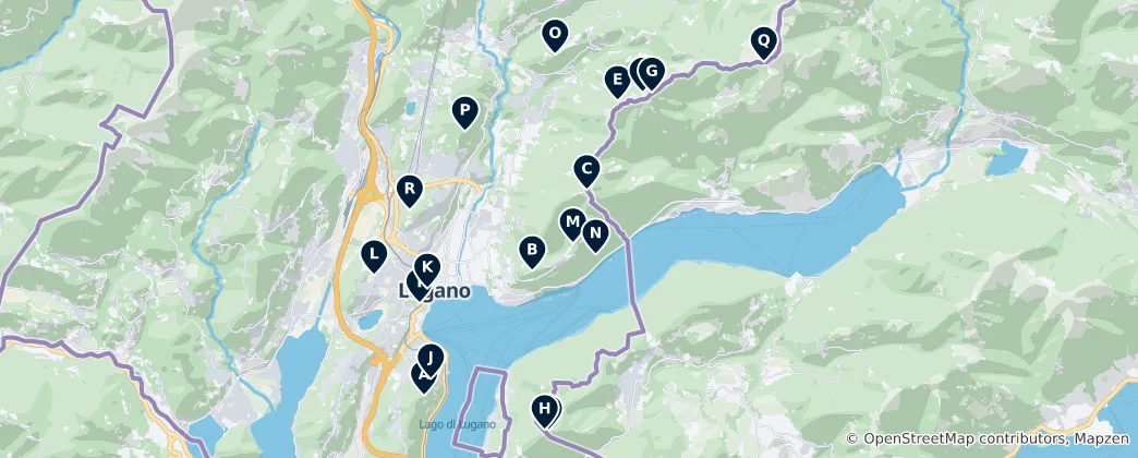 Map of Panoramic Peaks and Cliffs