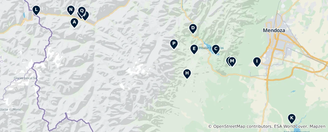 Térkép: Andes Mountain Adventures
