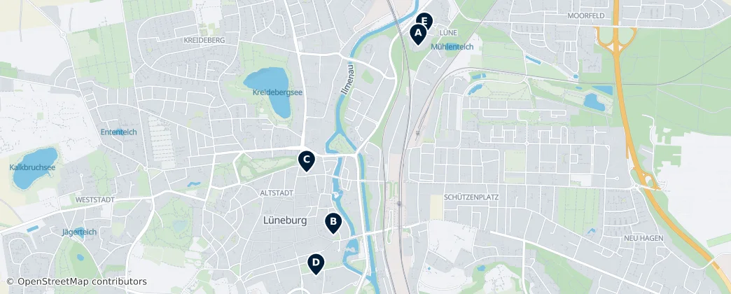 Historic Churches of Lüneburg — Mapa