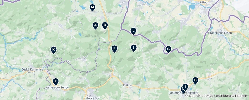 Map of Lusatian Mountains: Absolute Essentials