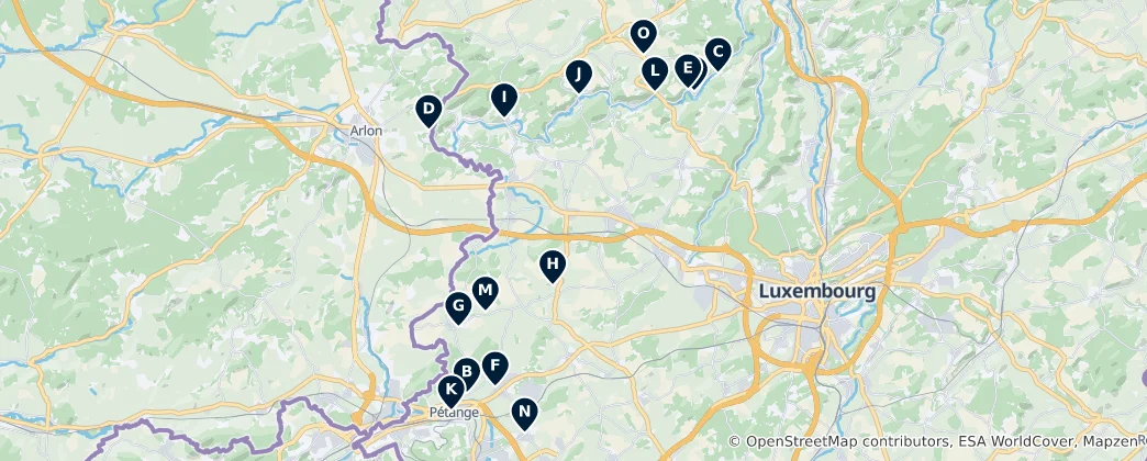 Mapa Historic Churches and Chapels