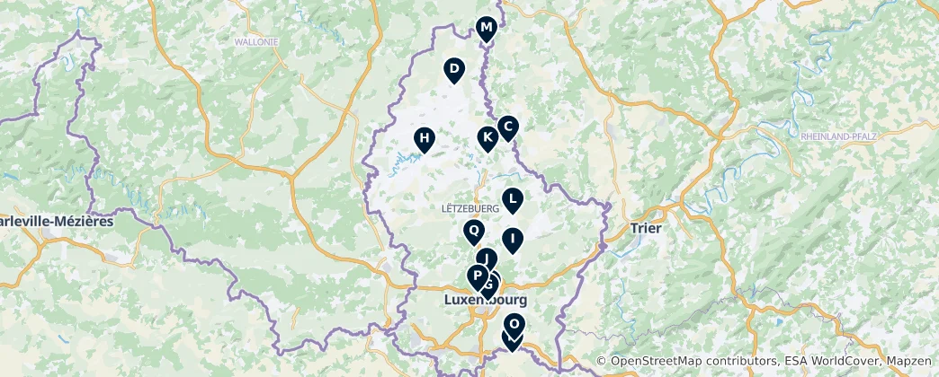 Mappa di Castles and Heritage Sites