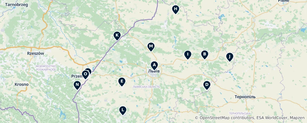 Map of Castles & Historic Forts