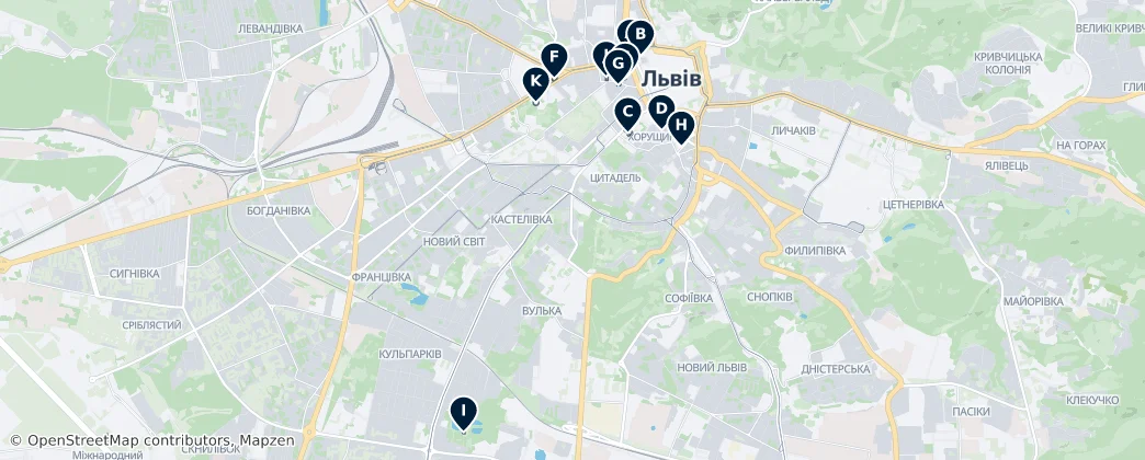 Theatres & Arts — Map