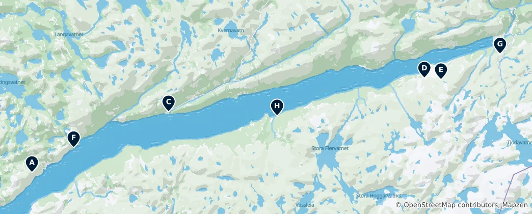Mapa Lysefjorden Must-Sees