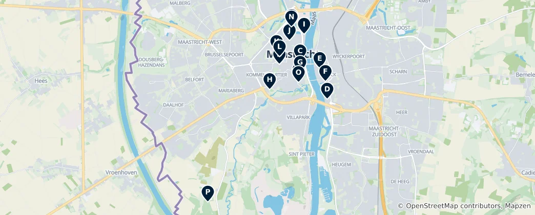 Mapa Maastricht Museums & Galleries