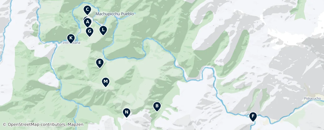 Inca Heritage Highlights — Map