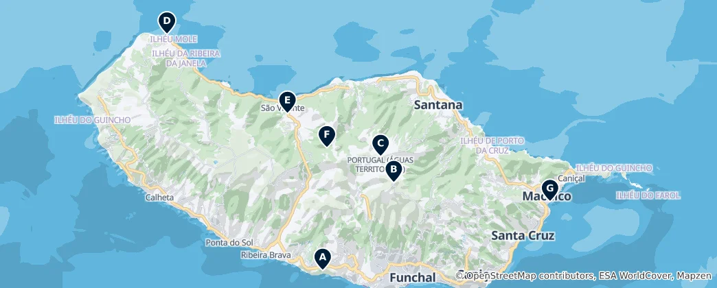 Mappa di Madeira's Editor's Choice