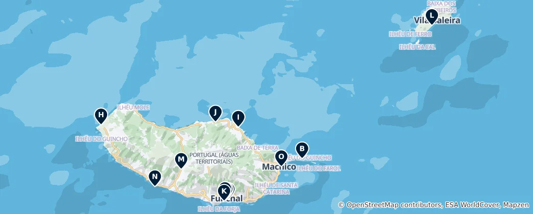 Mapa Skryté poklady Madeiry