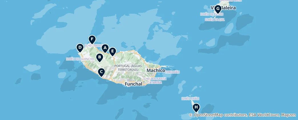 Mapa Madeira's Natural Wonders