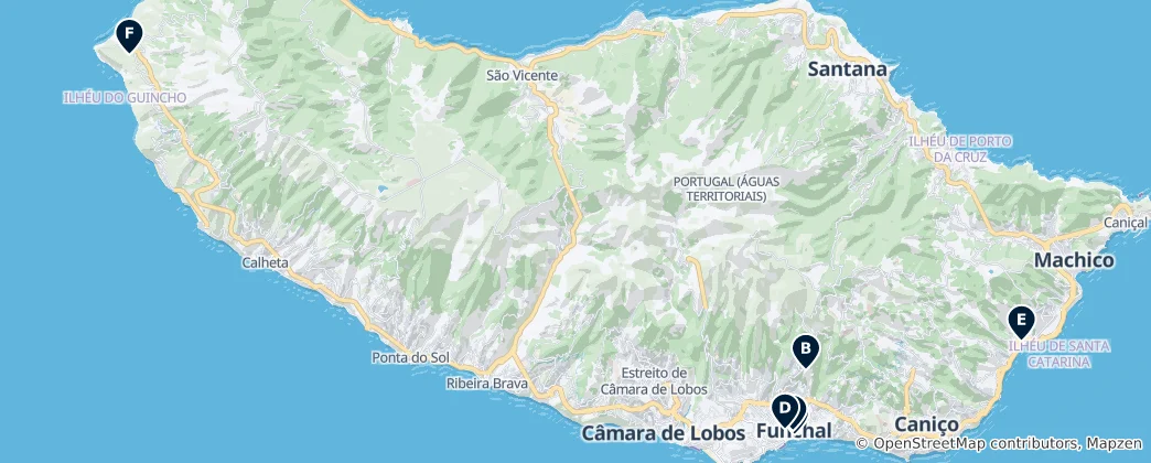Mappa di Madeira's Religious Heritage