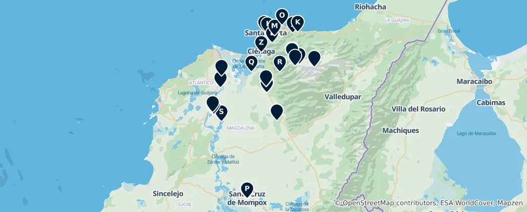 Carte de Parks and Nature Escapes