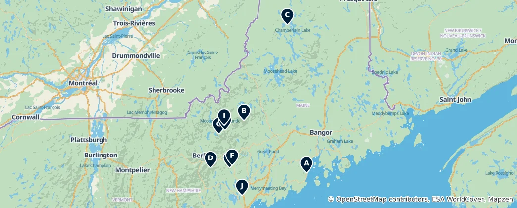 Mapa Mountain Peaks & Views
