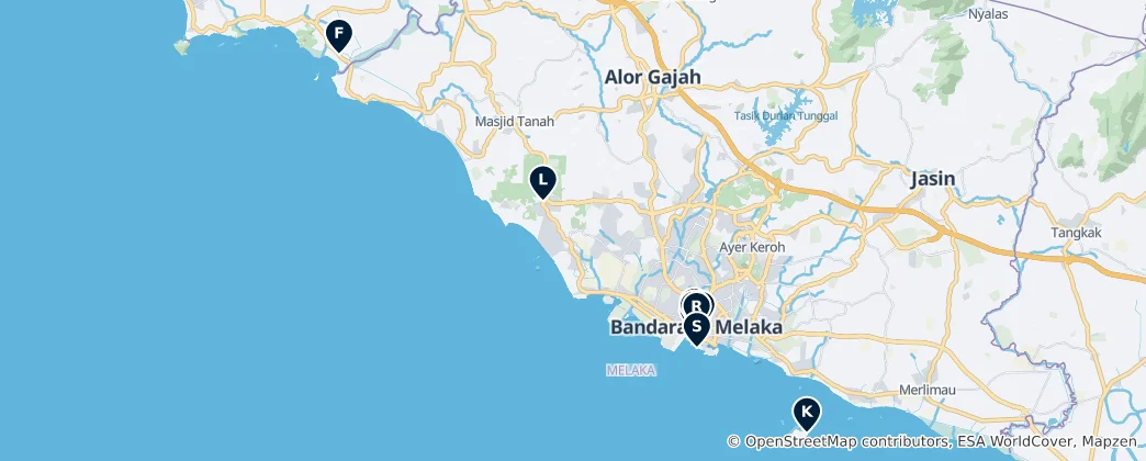 Map of Malacca's Absolute Essentials