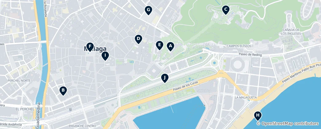 Карта Málaga's Absolute Essentials